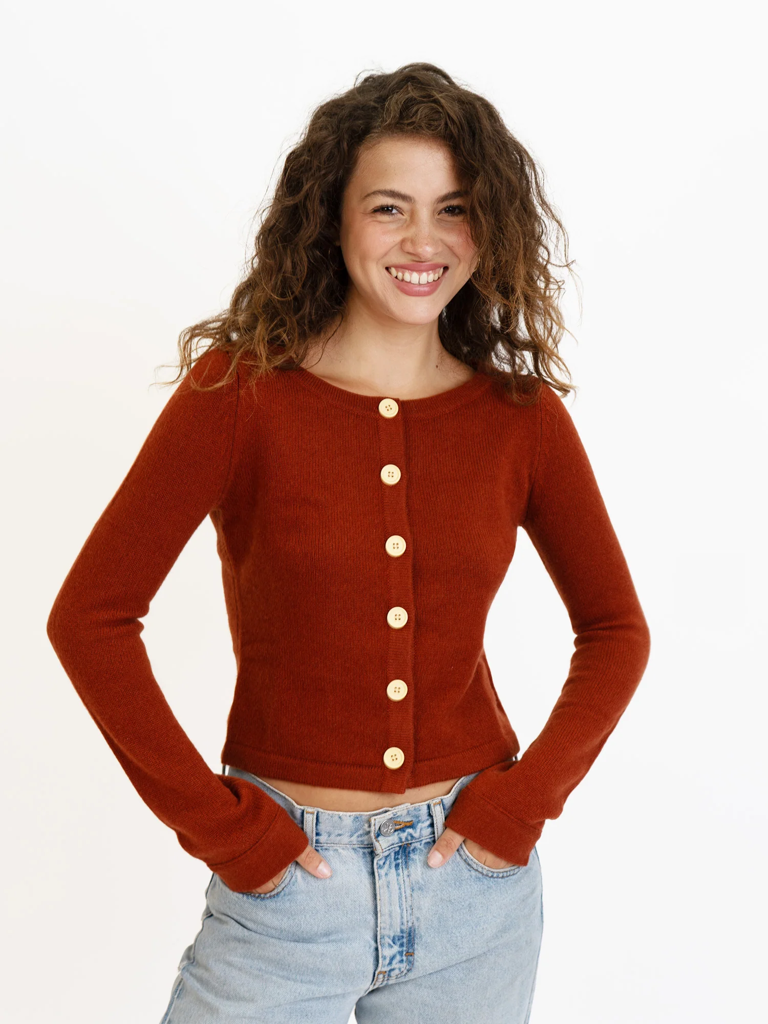 Long Sleeve Cashmere Cardigan - Image 16