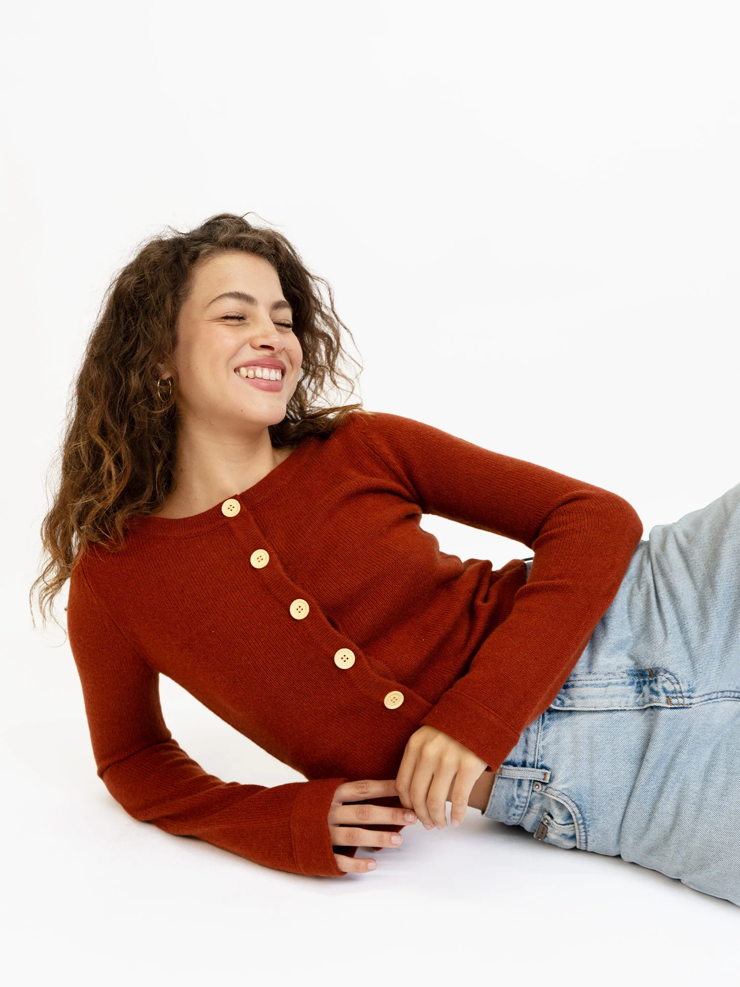 Long Sleeve Cashmere Cardigan - Image 19