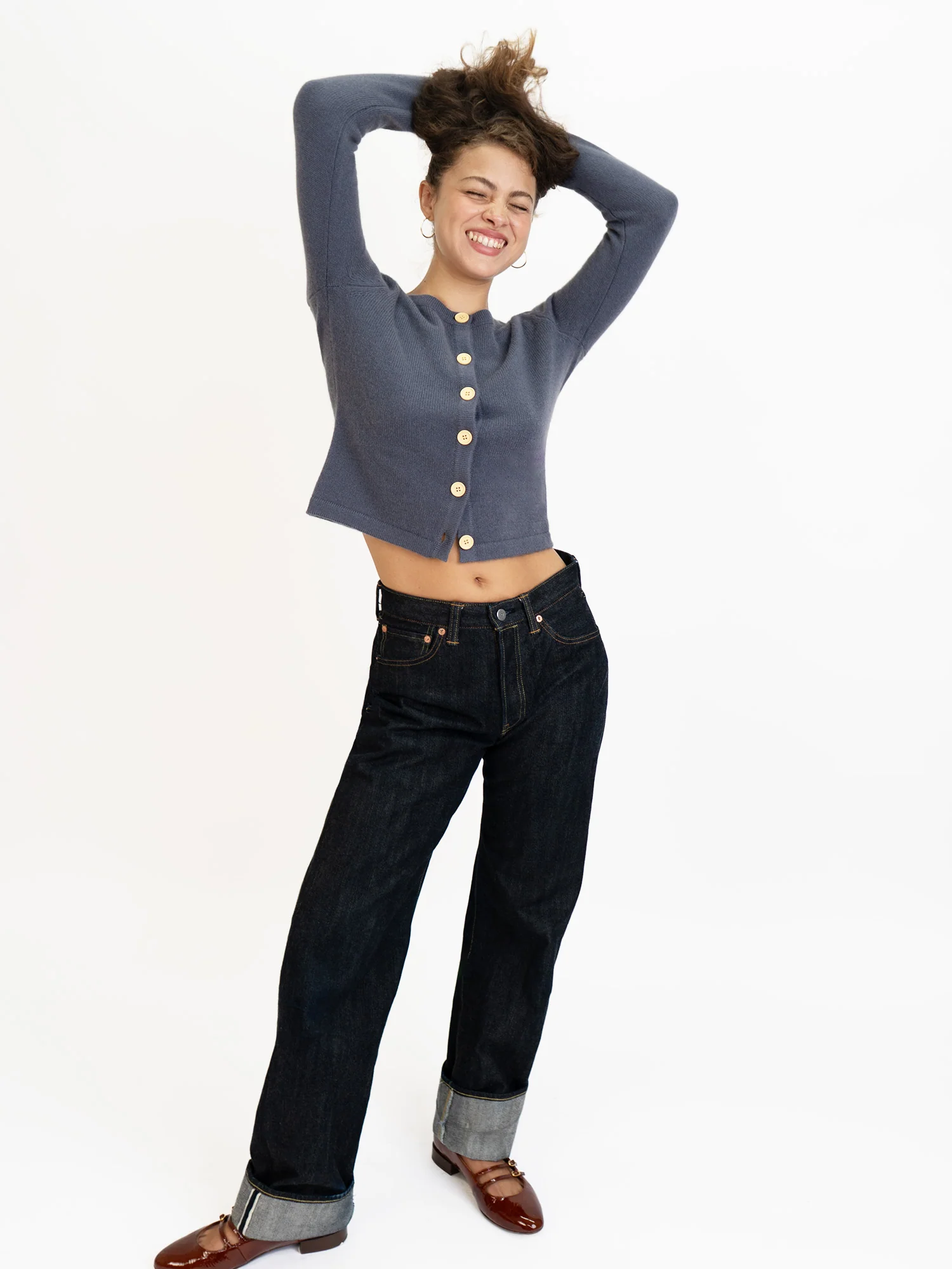 Long Sleeve Cashmere Cardigan - Image 7