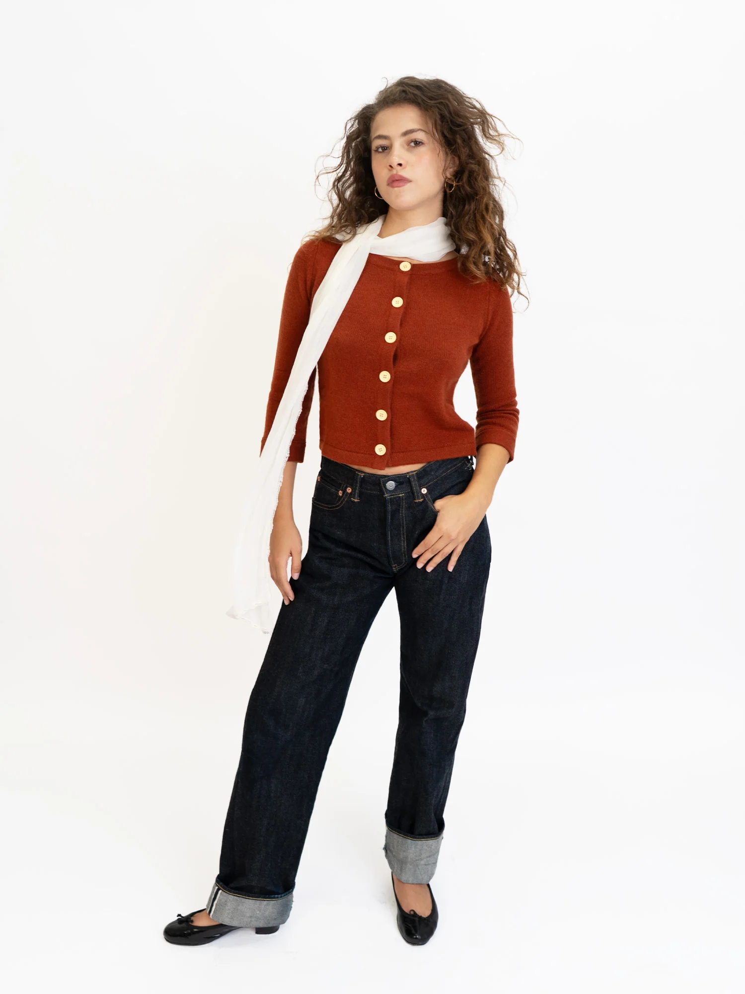 3/4 Sleeve Cashmere Cardigan - Image 22