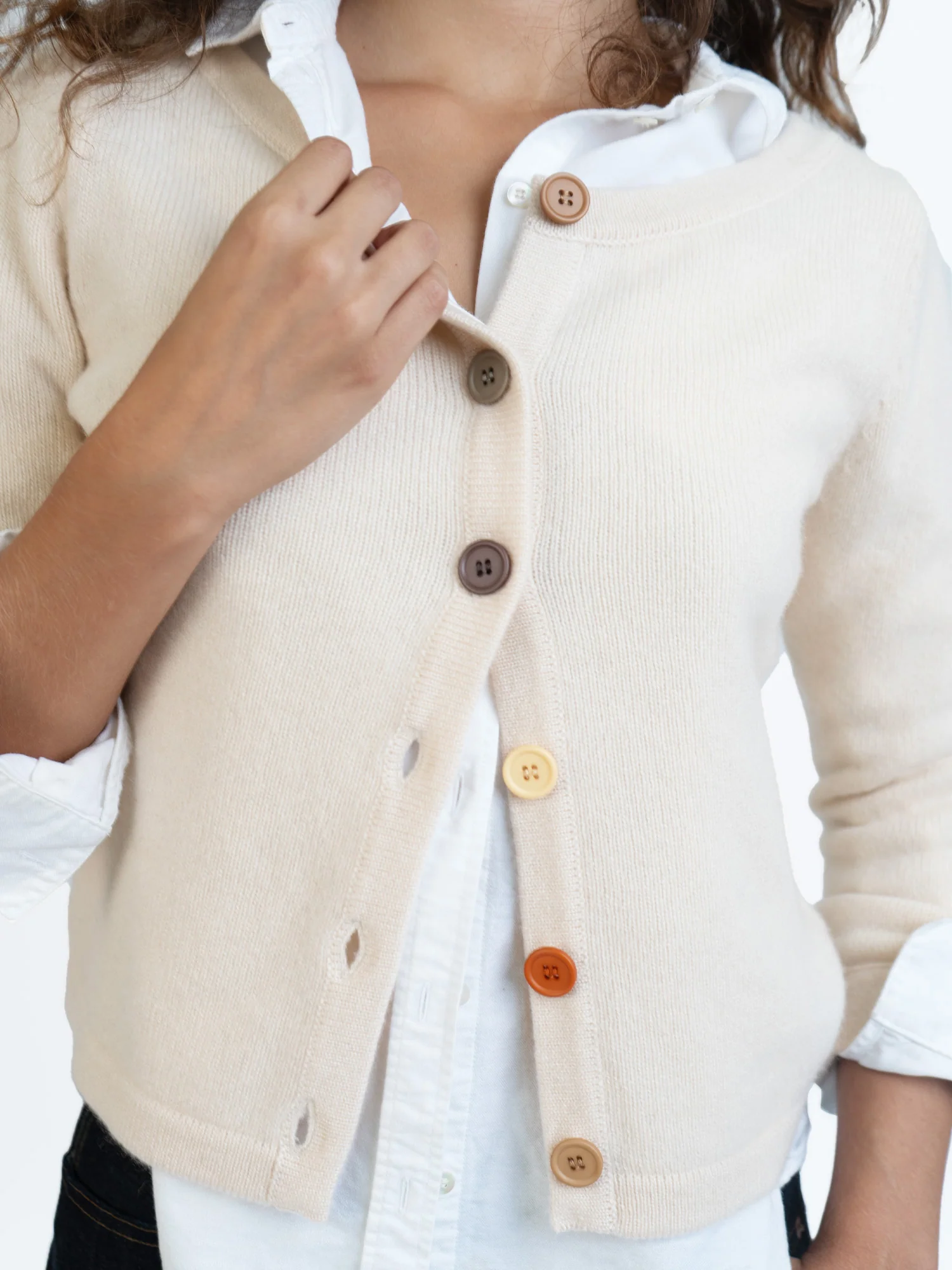 3/4 Sleeve Cashmere Cardigan - Image 7