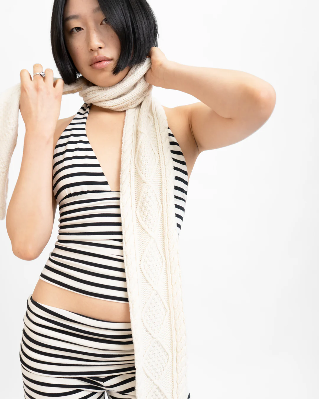 Cable Knit Skinny Scarf - Image 18