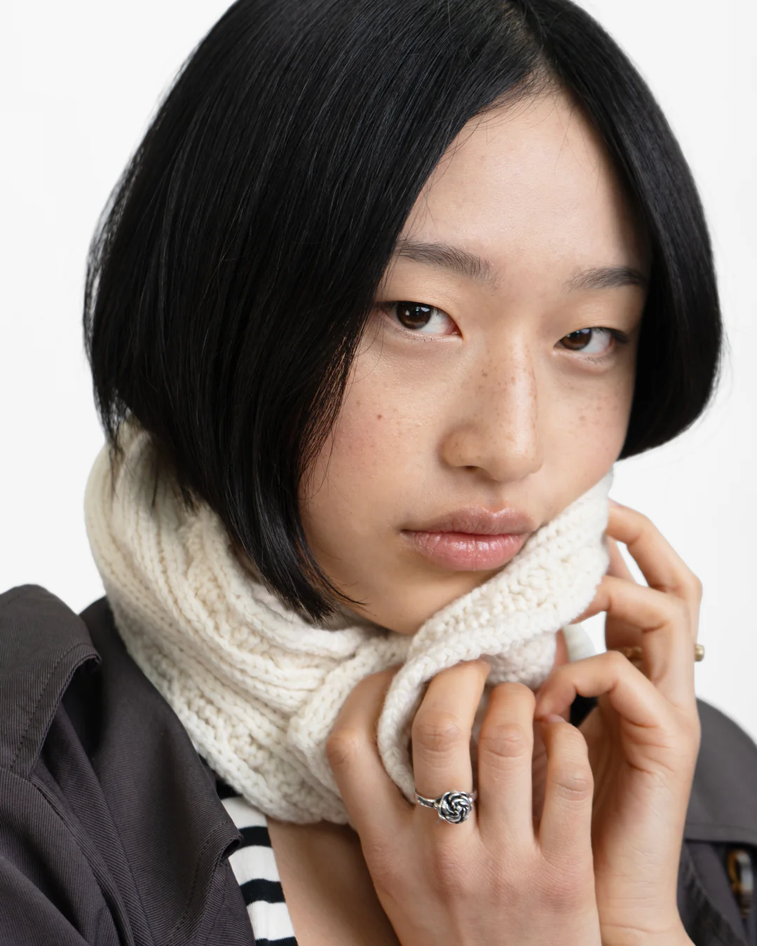 Cable Knit Skinny Scarf - Image 22