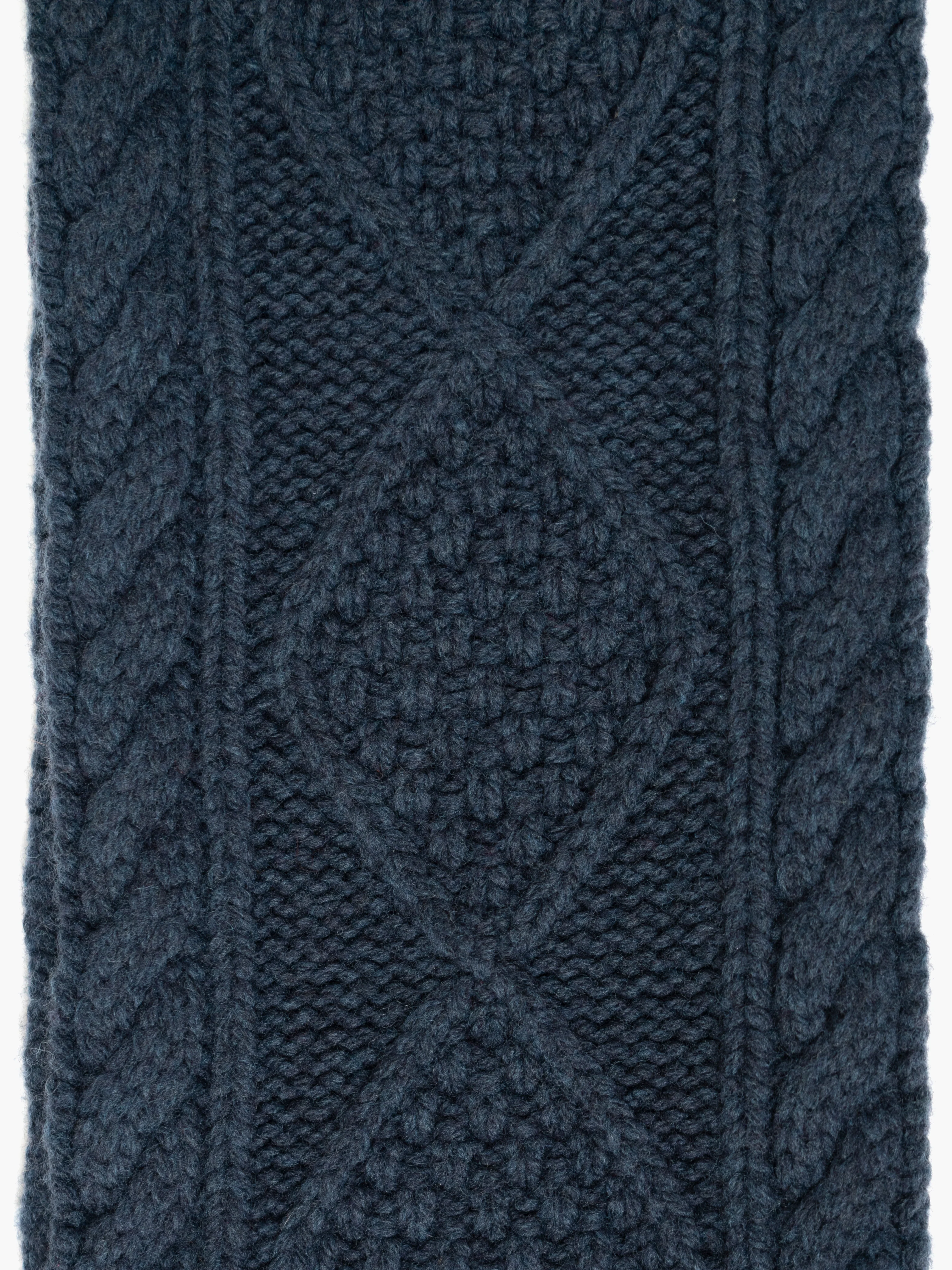 Cable Knit Skinny Scarf - Image 3