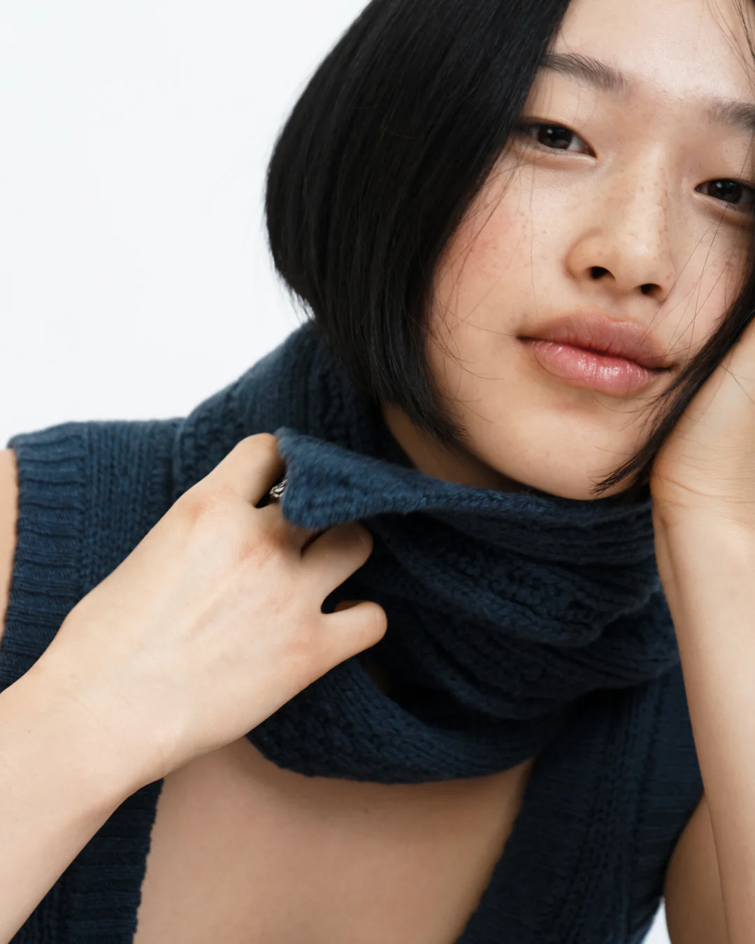 Cable Knit Skinny Scarf - Image 4