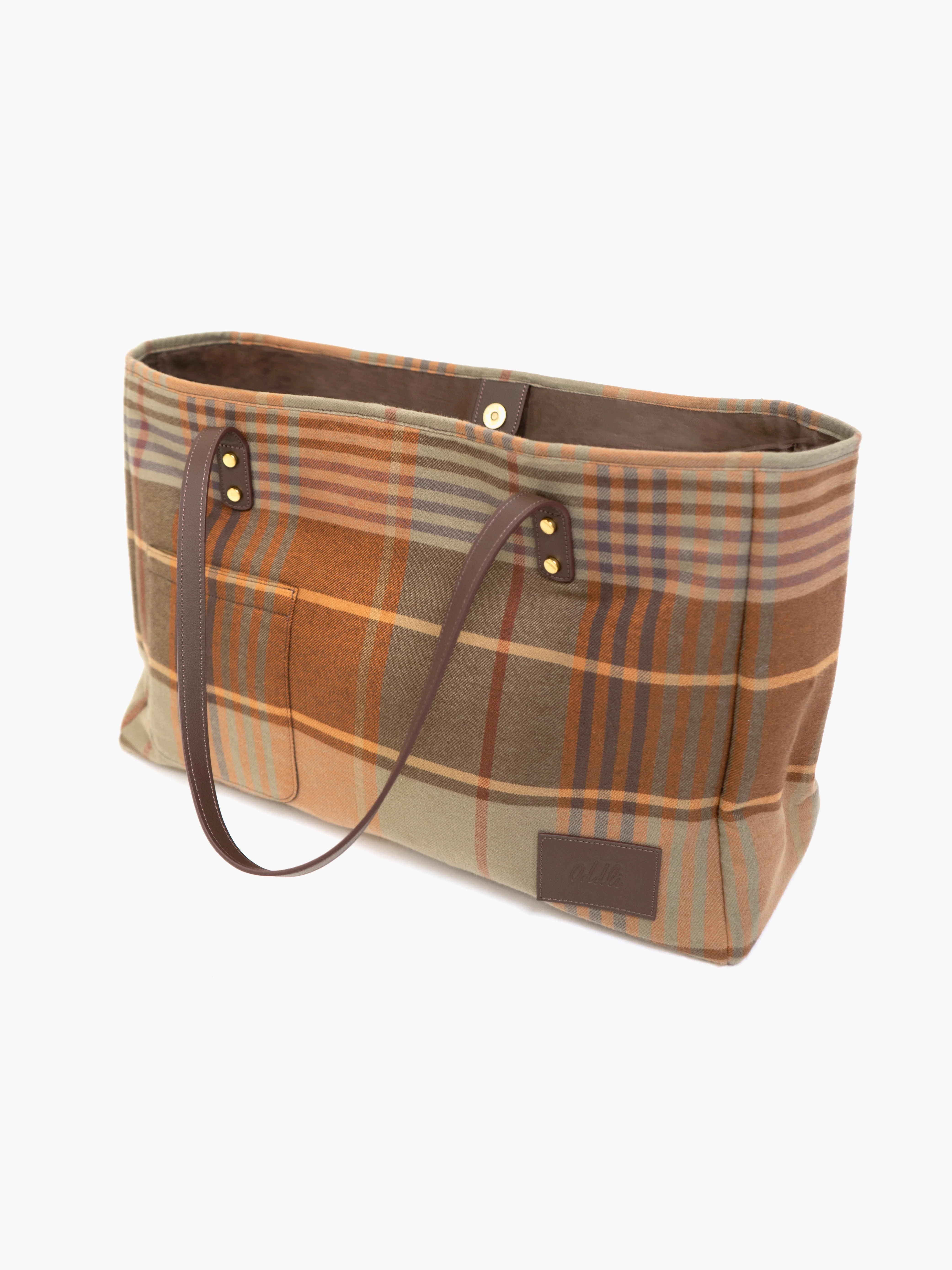 Large Plaid Bag - Image 9