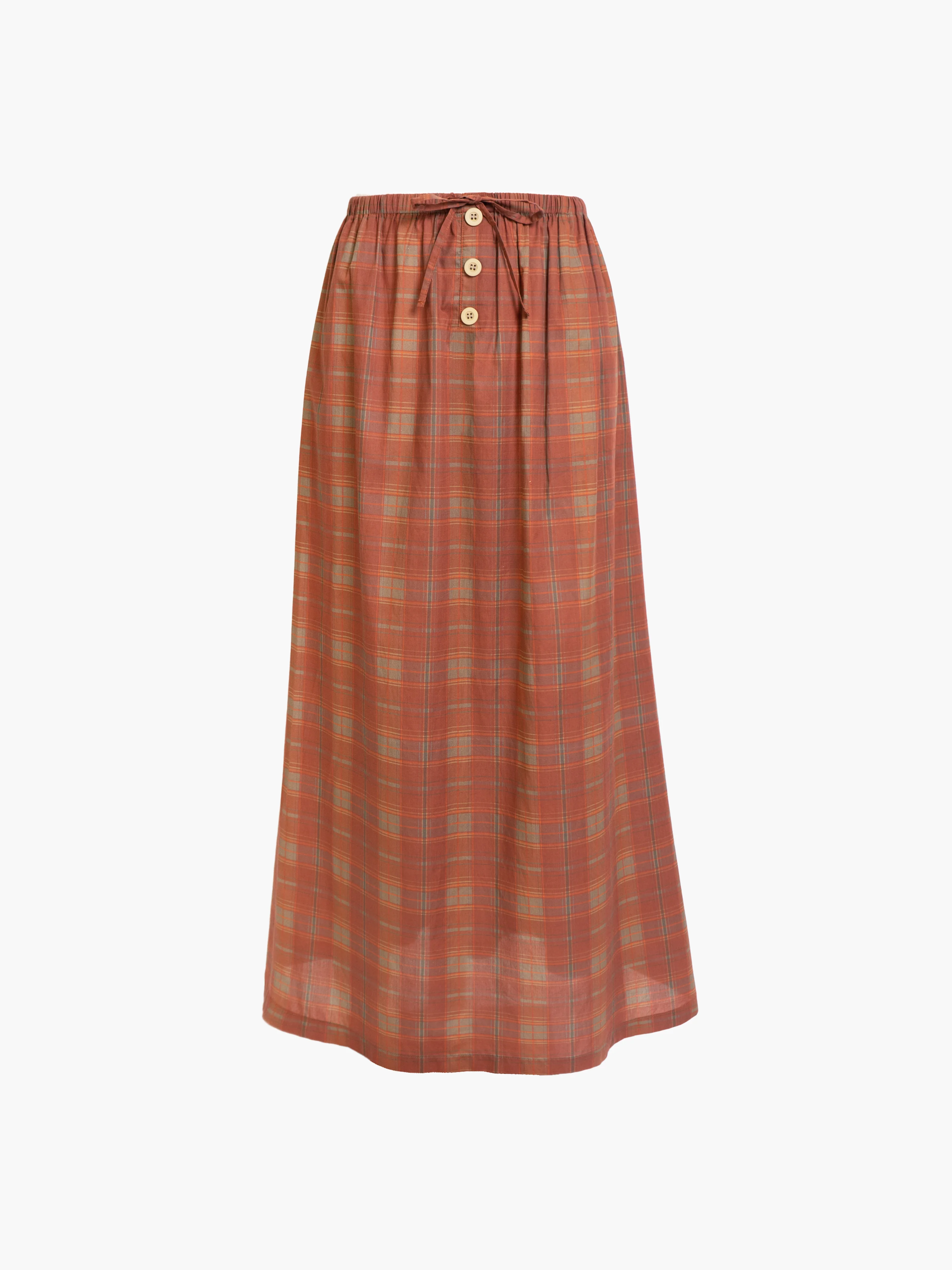 Plaid Maxi Skirt - Image 5