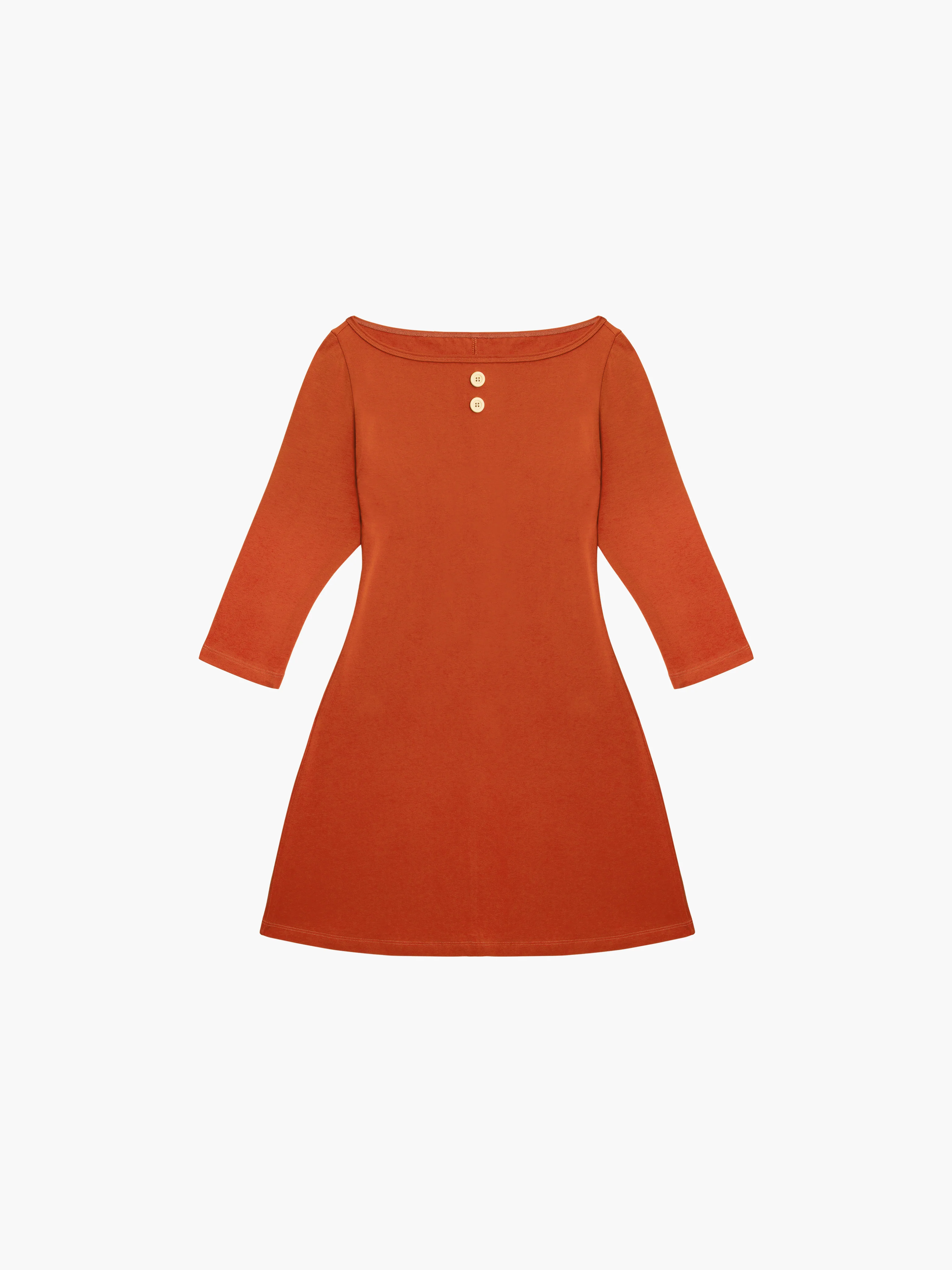 3/4 Sleeve Boat Neck Dress - Image 12