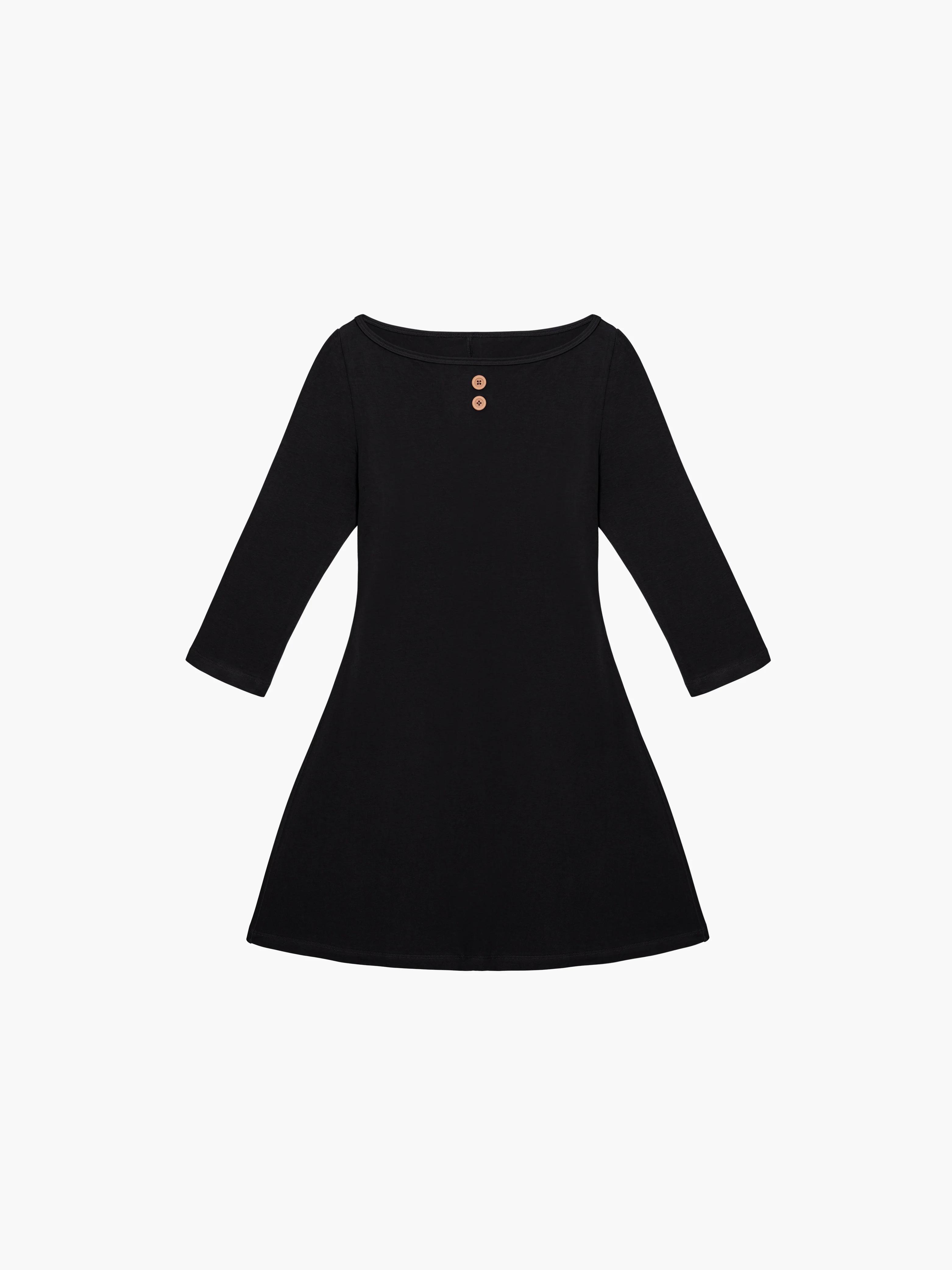 3/4 Sleeve Boat Neck Dress - Image 4